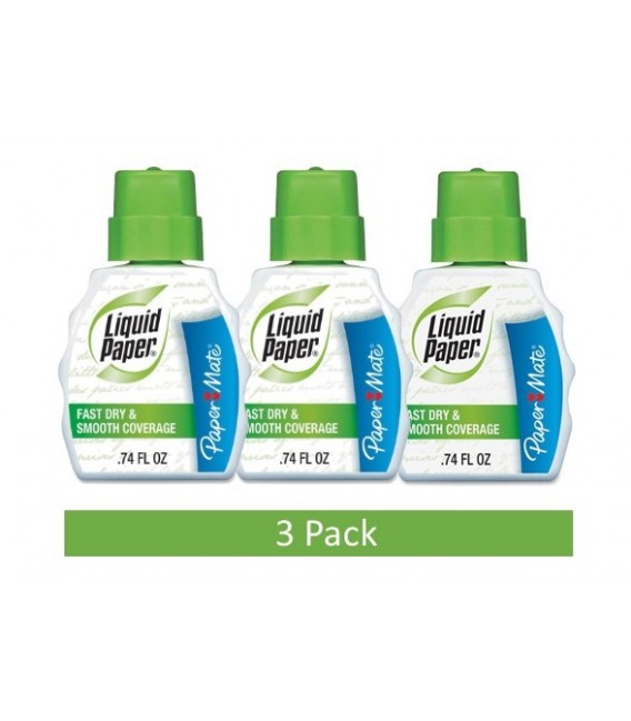 PAPER MATE® LIQUID PAPER® CORRECTION FLUID, FAST DRY & SMOOTH COVERAGE