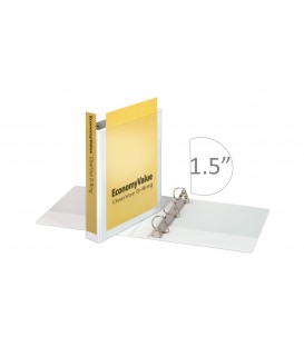 CARDINAL® ECONOMYVALUE™ CLEARVUE™ BINDER, 1.5" WHITE