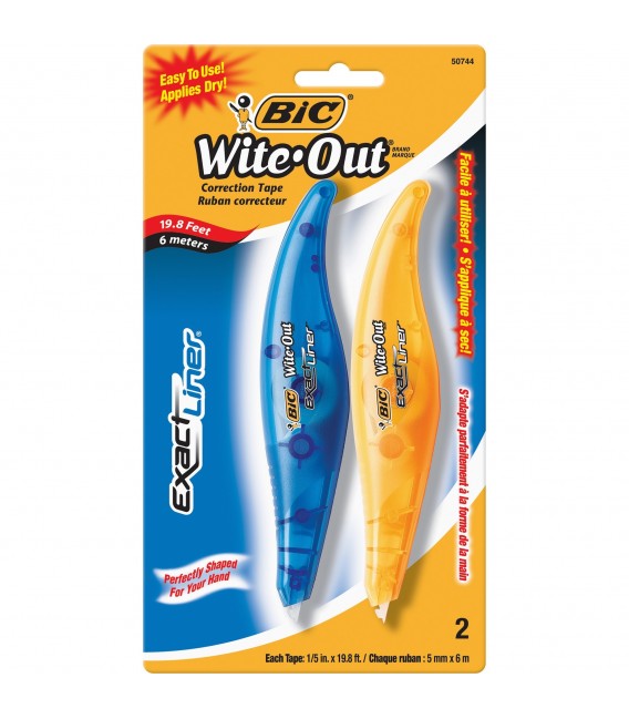 BIC® WITE-OUT® EXACT LINER CORRECTION TAPE, WHITE