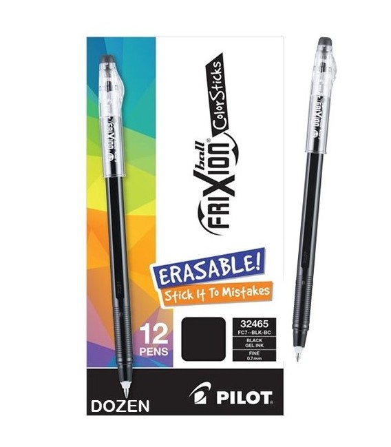 PILOT® FRIXION® BALL, COLORSTICKS, GEL INK BLACK PENS