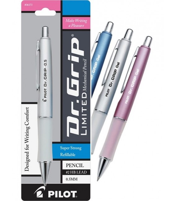 PILOT® Dr.GRIP® MECHANICAL PENCIL 0.5mm LEAD DIAMETER, ASSORTED BARREL