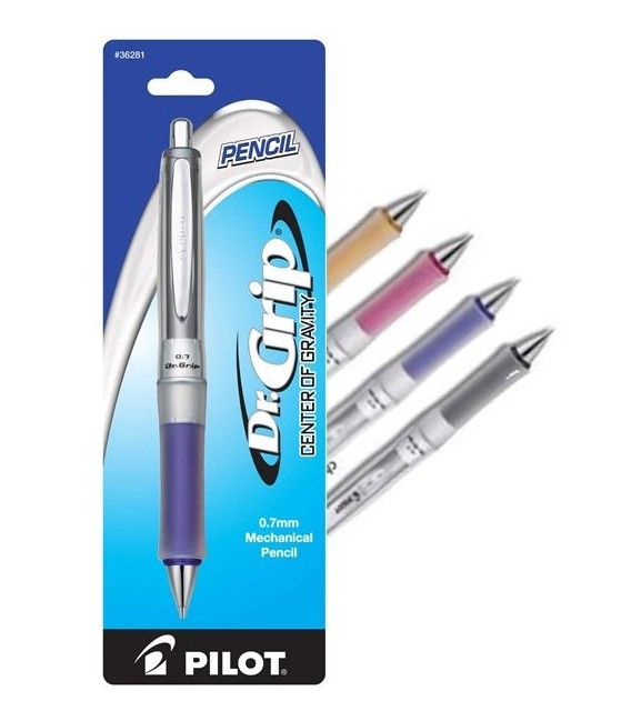 PILOT® DR.GRIP® MECHANICAL PENCIL 0.7MM LEAD DIAMETER, ASSORTED BARREL