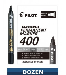 PILOT® PREMIUM 400, PERMANENT MARKER, 12 PACK BLACK