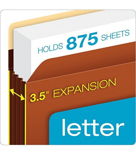 PENDAFLEX HEAVY DUTY FILE POCKETS, LETTER SIZE, 3.5" EXPANSION