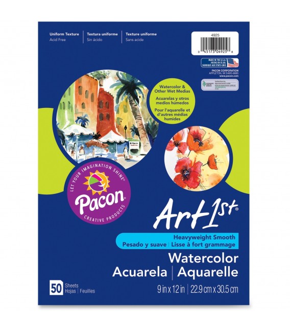 ART1st® WATERCOLOR PAPER, HEAVYWEIGHT SMOOTH, WHITE