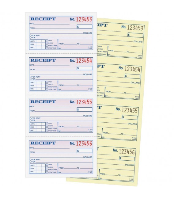 ADAMS® MONEY/RENT RECEIPT 5 1/4" X 11"