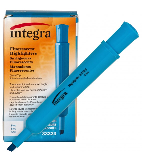 INTEGRA™ CHISEL DESK LIQUID HIGHLIGHTERS BLUE