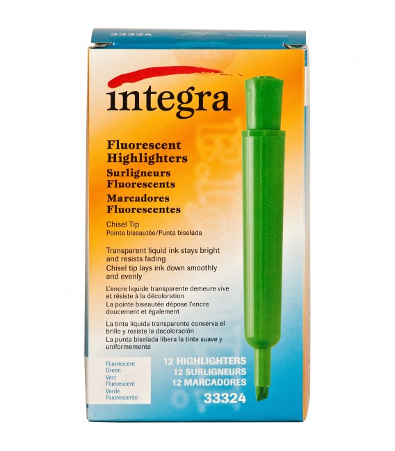 INTEGRA™ CHISEL DESK LIQUID HIGHLIGHTERS GREEN