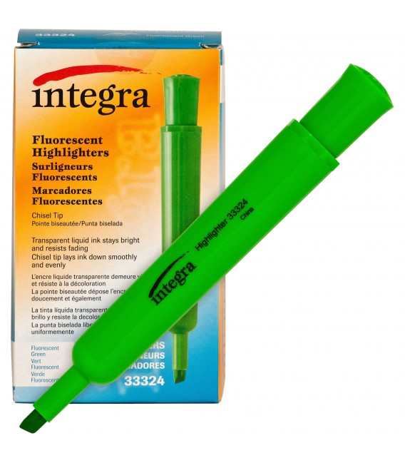 INTEGRA™ CHISEL DESK LIQUID HIGHLIGHTERS GREEN