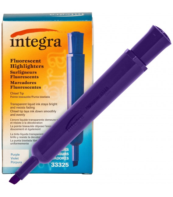 INTEGRA™ CHISEL DESK LIQUID HIGHLIGHTERS PURPLE