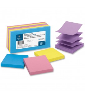 BUSINESS SOURCE® POP-UP ADHESIVE NOTES ASSORTED 3" X 3"