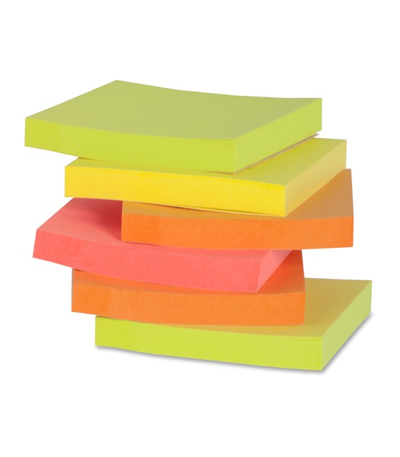 BUSINESS SOURCE® POP-UP ADHESIVE NOTES ASSORTED 3" X 3"