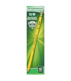 TICONDEROGA® YELLOW BARREL No. 2 SOFT PENCILS, SHARPENED