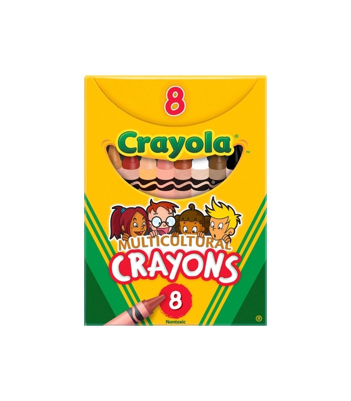 CRAYOLA® MULTICULTURAL CRAYONS, PACK 8 COLORS - Multi access office