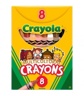 CRAYOLA® MULTICULTURAL CRAYONS, PACK 8 COLORS