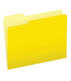 Pendaflex Two-Tone Color File Folders Bright Green, Yellow, Red, Blue Assorted Colors 36 Pack 4-Color Letter Size Assorted 1/3-Cut Tabs 03086 