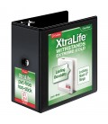 CARDINAL® XTRALIFE™ CLEARVUE™ BINDERS, 6" BLACK