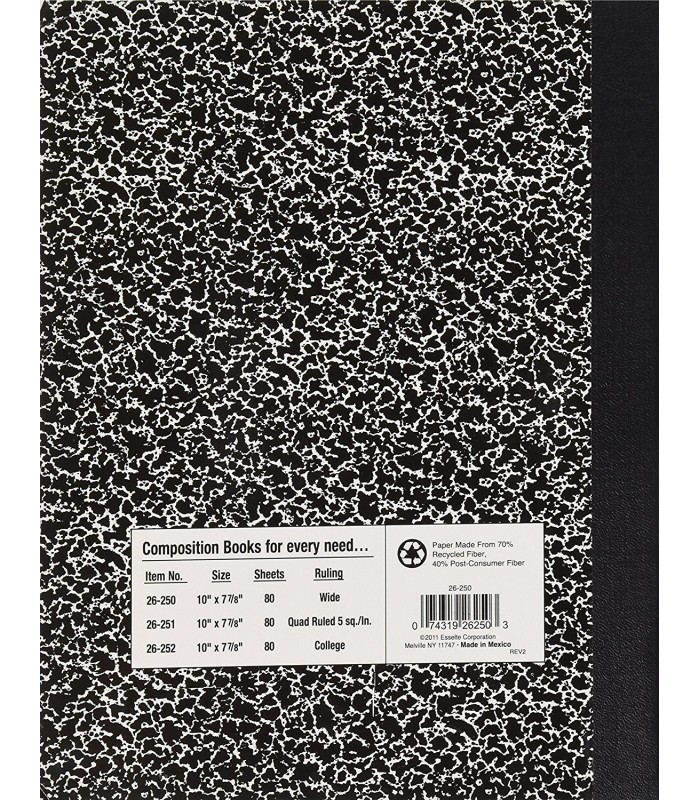80 Sheet 7.88" X Oxford College Rule Composition Notebook College Ruled 