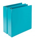 SAMSILL® EARTH'S CHOICE FASHION COLOR VIEW BINDERS, TURQUOISE 2"