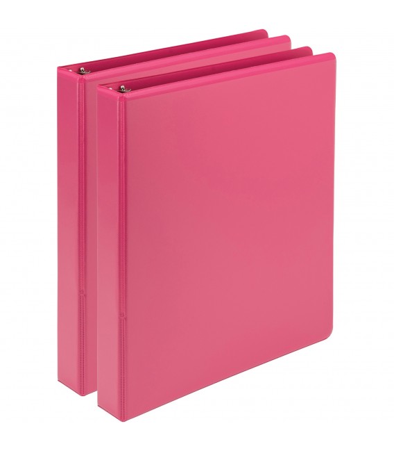 SAMSILL® EARTH'S CHOICE FASHION COLOR VIEW BINDERS, HOT PINK 1"