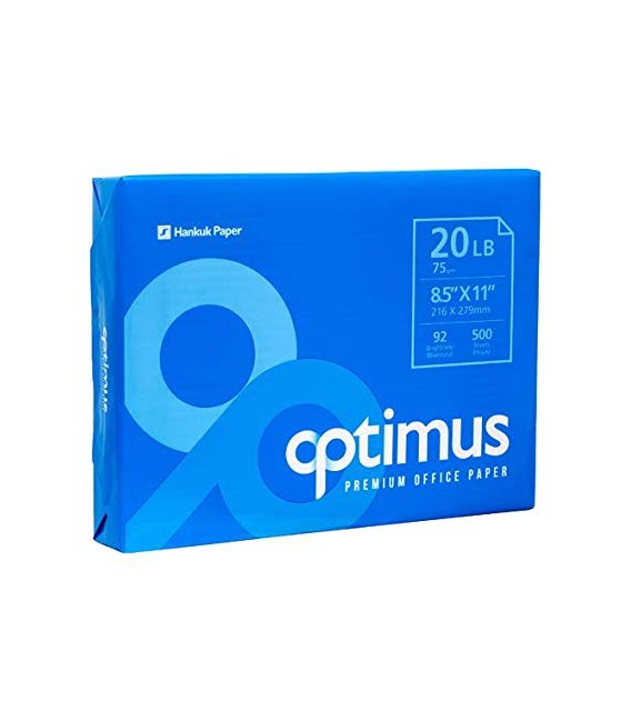 OPTIMUS™ COPY PAPER, PREMIUM WHITE, 8,5" X 11", PROFESSIONAL 92% BRIGHTNESS