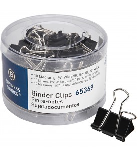 BUSINESS SOURCE® BINDER CLIPS SMALL/MEDIUM, BOCK OF 60 EACH