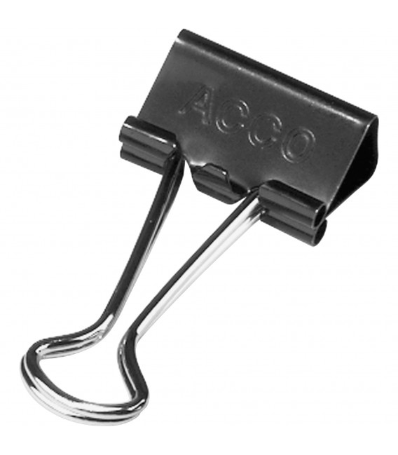 ACCO® BINDER CLIPS BLACK SMALL 3/8", 12/PACK