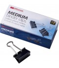 OFFICEMATE OIC® BINDER CLIPS BLACK MEDIUM 5/8", 12/PACK