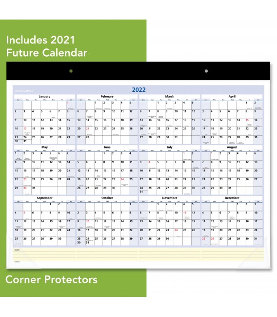 AT-A-GLANCE® 2021 QUICKNOTES  MONTHLY DESK PAD WALL CALENDAR, 1 EACH