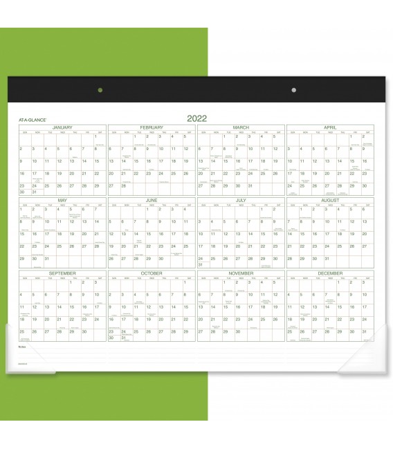 AT-A-GLANCE® 2021 TWO-COLOR MONTHLY DESK PAD WALL CALENDAR, 1 EACH