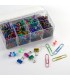 OFFICEMATE OIC® FLIP LID CLIPS ORGANIZER VALUE PACK, ASSORTED COLOR