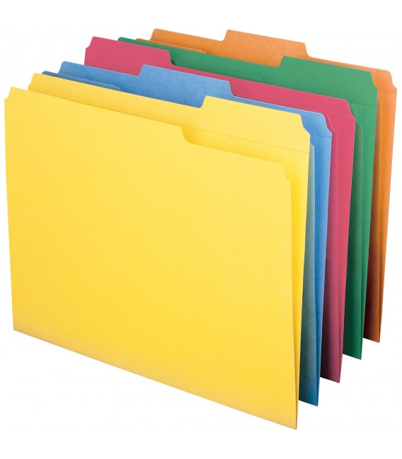 IB File Folder 1/3 Asst Tab Cut - Letter - 100/Pack - Multi access office