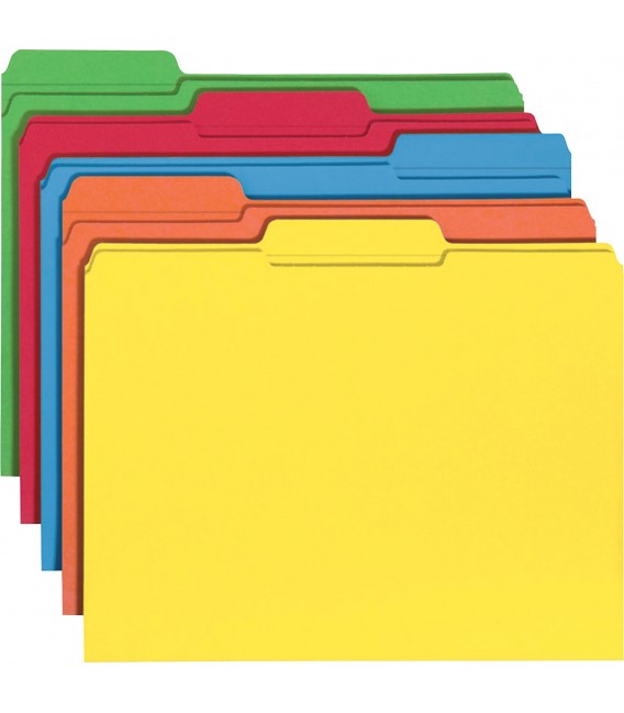 IB File Folder 1/3 Asst Tab Cut - Letter - 100/Pack