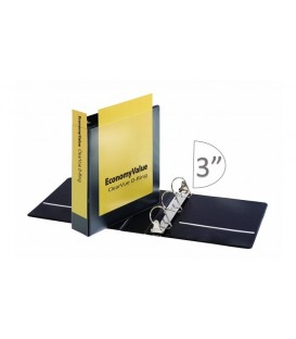 CARDINAL® ECONOMYVALUE™ CLEARVUE™ BINDER, 3" BLACK