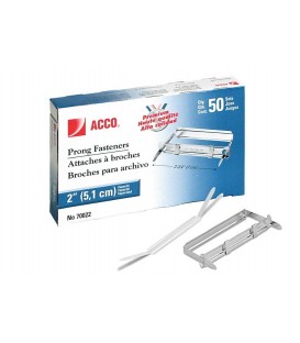 ACCO® PREMIUM FASTENERS FOR STANDARD 2-HOLE PUNCH, 2 3/4", 2" CAPACITY
