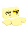 POST-IT® NOTES, 3" x 3", CANARY YELLOW, 12 PADS/PACK