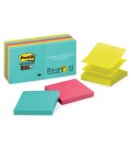 POST-IT® SUPER STICKY POP-UP NOTES, 3" X 3", MIAMI COLLECTION, 10 PADS/PACK