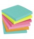 POST-IT® SUPER STICKY NOTES, ASSORED SIZE 3" X 3" / 4" X 6" MIAMI COLLECTION, 15 PADS/PACK