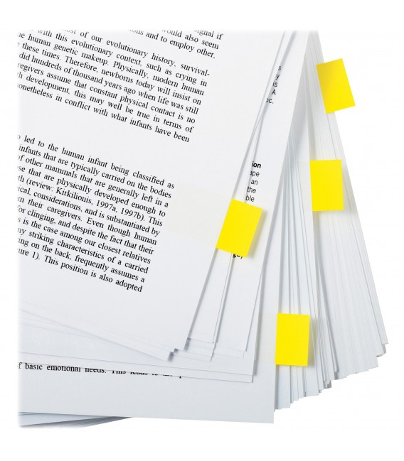 POST-IT® FLAGS WITH DESK GRIP DISPENSER, 1" WIDE, YELLOW, 200 FLAGS/PACK