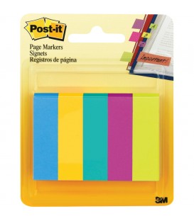 POST-IT® PAGE MARKERS, 1/2" WIDE, JAIPUR COLLECTION, 500 FLAGS/PACK