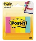 POST-IT® PAGE MARKERS, 1/2" X 2", ASSORTED COLOR, 500 FLAGS/PACK