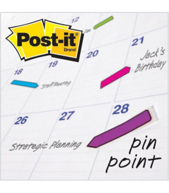 POST-IT® FLAG BONUS PACK W/FREE DURABLE TABS, 1" and 1/2", ASSORTED COLORS, 196 FLAGS/PACK