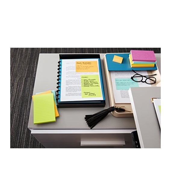 POST-IT® NOTES, 4" X 6", CAPE TOWN COLLECTION, LINED 3 PADS/PACK