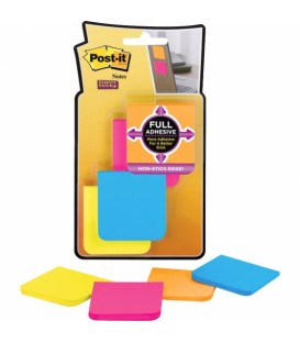 POST-IT® SUPER STICKY FULL ADHESIVE NOTES, 2" x 2", RIO DE JANEIRO COLLECTION, 8 PADS/PACK