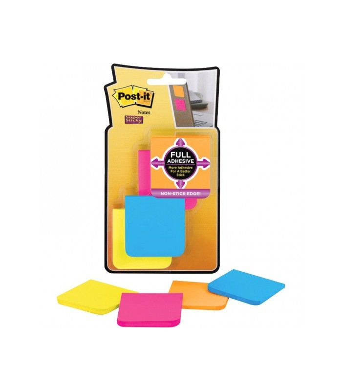 Post It® Super Sticky Full Adhesive Notes 2 X 2 Rio De Janeiro Collection 8 Padspack 3214