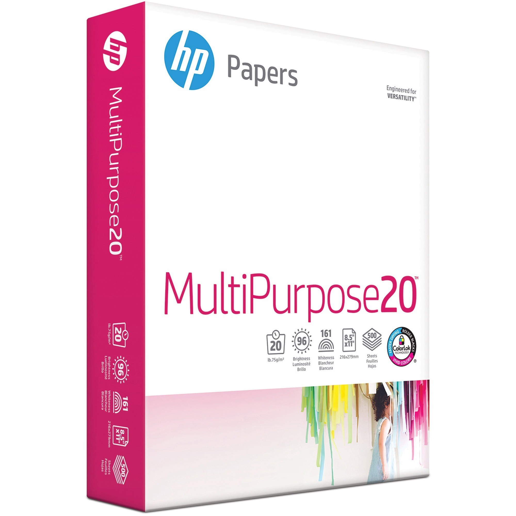 HP Printer Paper 8.5 x 11, 20 lb - 1 ream - 500 Sheets