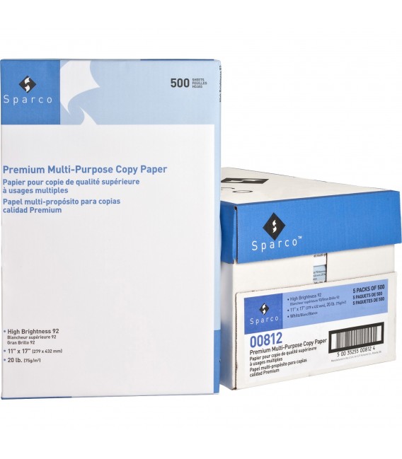 SPARCO™ MULTIPURPOSE COPY PAPER, 8 1/2" X 17", 92 BRIGHT, BOX