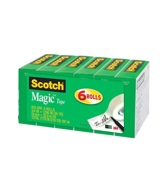 SCOTCH® MAGIC™ TAPE, 3/4 X 1,296, 6 BOX/PACK