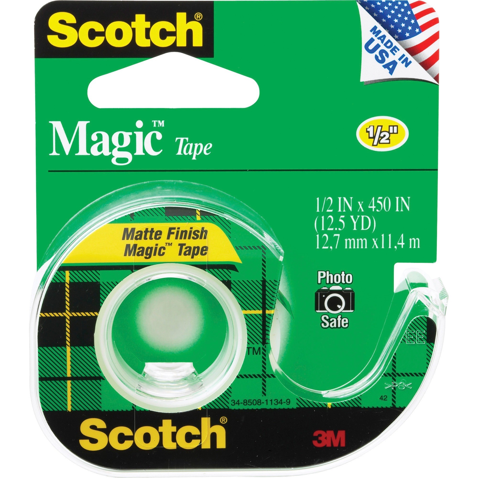SCOTCH® MAGIC™ TAPE, 1/2 x 450, 1 DISPENSER/PACK - Multi access office