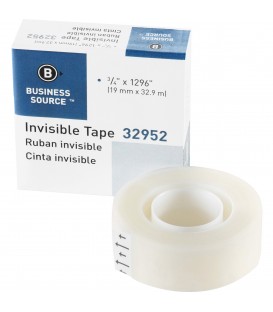 BUSINESS SOURCE® INVISIBLE TAPE, 3/4" X 1,296", 1 ROLL